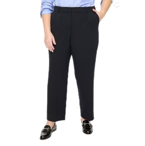 J Crew Factory Pleated trouser in Black size 14 NWT BT009 - Picture 1 of 10